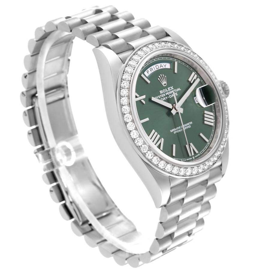 Rolex Day Date Olive Diamond Replica BP Factory Watches