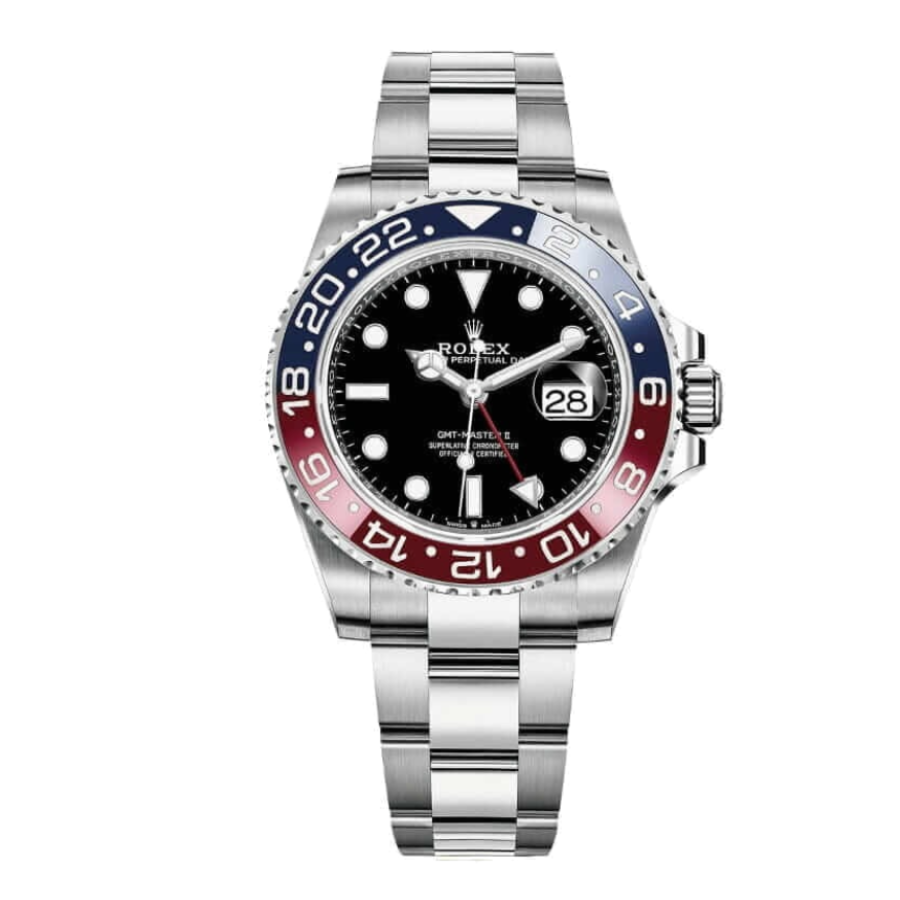 Rolex-GMT-Master-116719BLRO-0001-Pepsi-Red_Blue-Replica Rolex GMT-Master II Black Dial "Pepsi" Red/Blue Ceramic Bezel Oyster Bracelet 116719BLRO Replica - Image 1