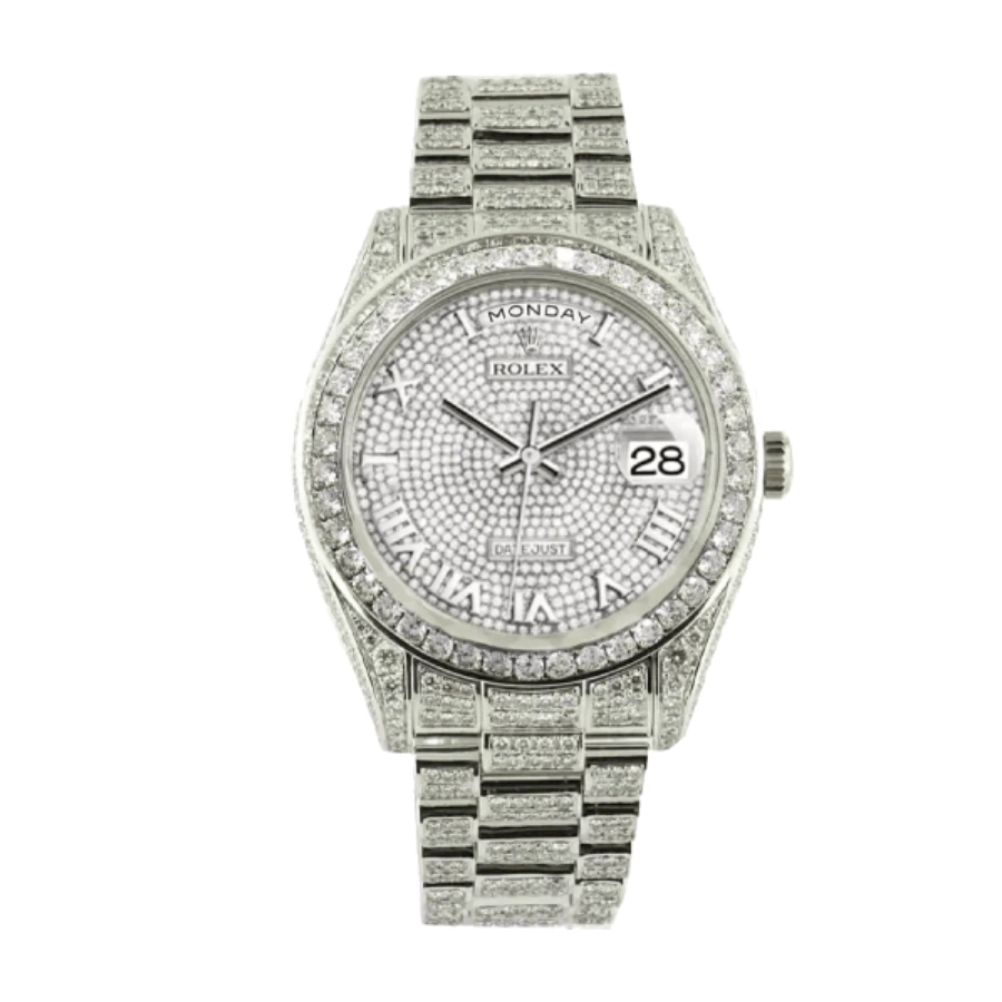 baguette-rolex-replica Rolex Datejust 116300 Iced Out Baguette - Image 1