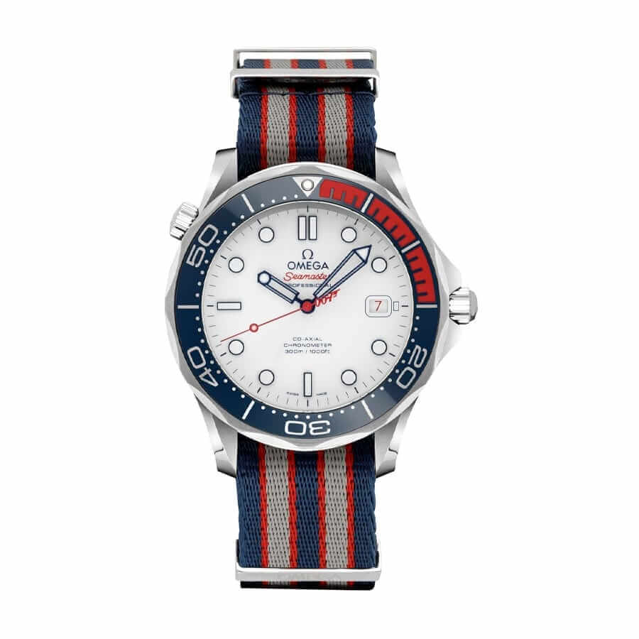 omega-seamaster-diver-300m-co-axial-41mm-steel-007-212-32-41-20-04-001 Omega Seamaster Diver 007 Edition White Dial 215.32.46.51.01.001 - Image 1