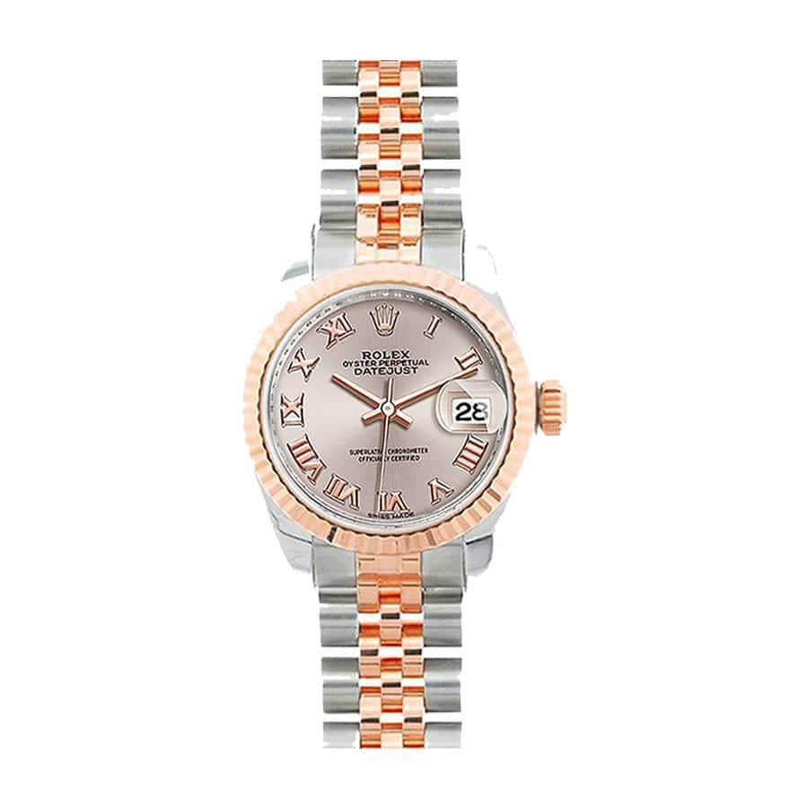 rolex-datejust-28mm-279171-everose-gold-and-steel-automatic-sundust-dial Rolex Lady-Datejust 279171 Everose Gold Sundust Dial - Image 1