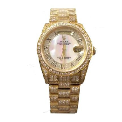 Rolex Datejust 41 116624 Yellow Gold Full Iced Out Jubilee