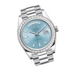 Rolex Day-Date Platinum 228396TBR Ice Blue Baguette - Image 3