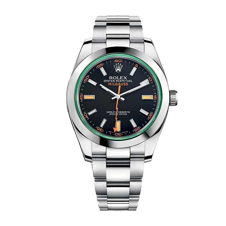 rolex milgauss black dial green crystal m116400gv 0001 replica BP Factory Watches