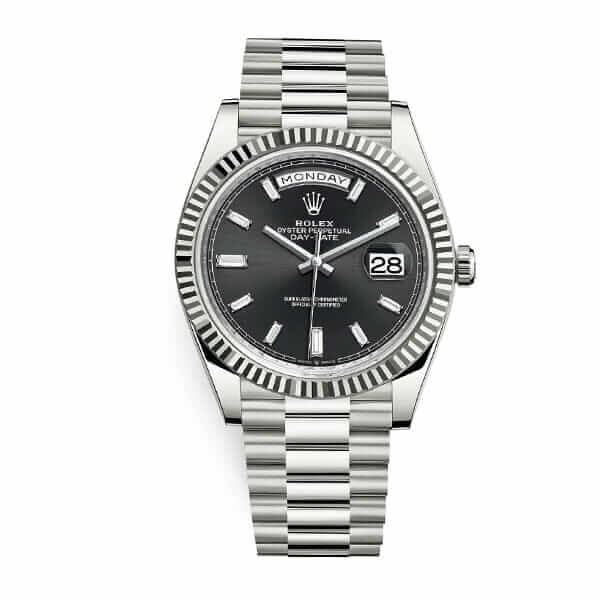 rolex-sea-dweller-two-tone-black-dial-126603-replica-600x600-1 Rolex Day-Date 228239 Silver Black Dial - Image 1